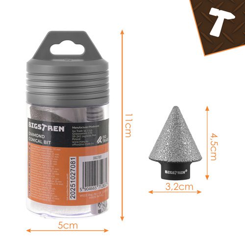 Diamantkonisk Hålsåg för Kakel och Natursten 2–35 mm