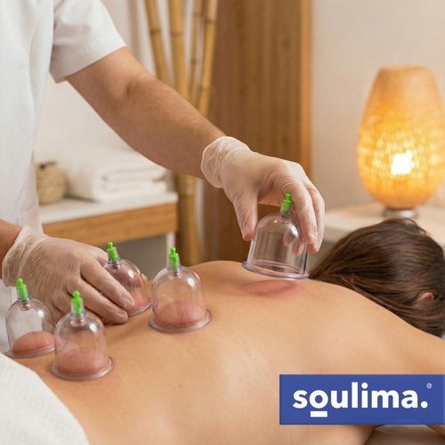 Eldfri koppsätt för vakuummassage – 12 koppar med pump