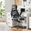 Ergonomisk Kontorsstol med Nackstöd, Justerbara Armstöd och Lutningsfunktion