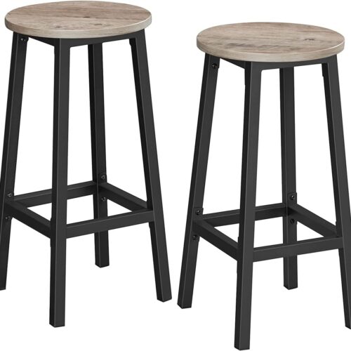 Industriella Barstolar i Kompakt Design – Set med 2