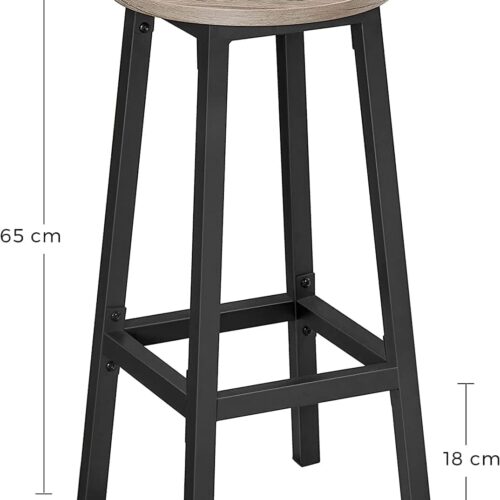 Alternative view of Industriella Barstolar i Kompakt Design – Set med 2