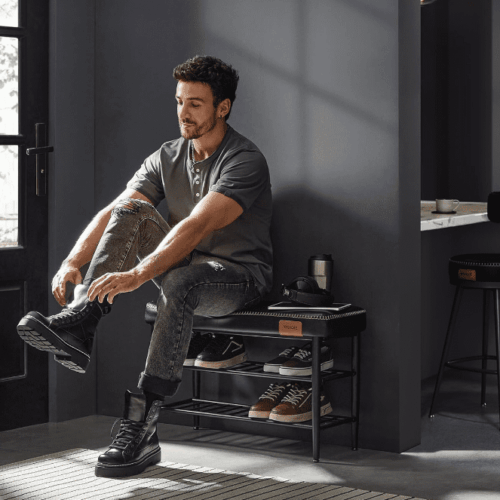 Bekväm Sittbänk med Förvaring –Perfekt för Hallen