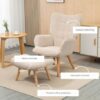 Elegant Fåtölj med fotstöd – Stil och Komfort Beige