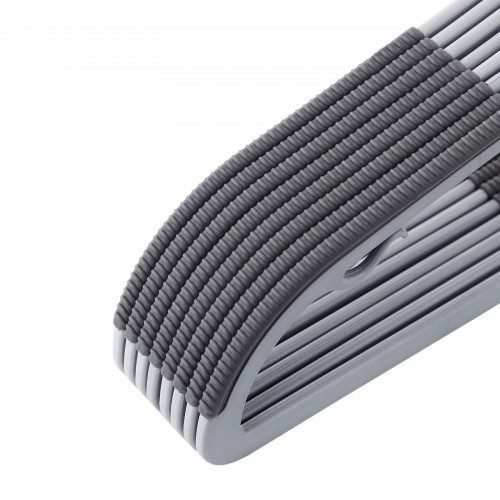 30-pack halkfria klädgalgar med gummi anti-slip – mörkgrå