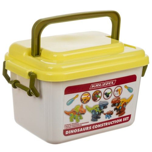 4-i-1 leksaker Byggblock Dinosaurier vridningsset + skruvmejsel