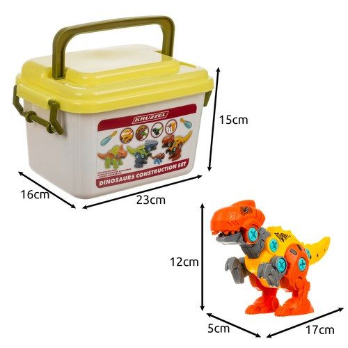4-i-1 leksaker Byggblock Dinosaurier vridningsset + skruvmejsel