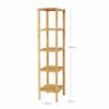Bambu tornhylla 5 plan för trånga ytor – 33 × 33 × 146 cm