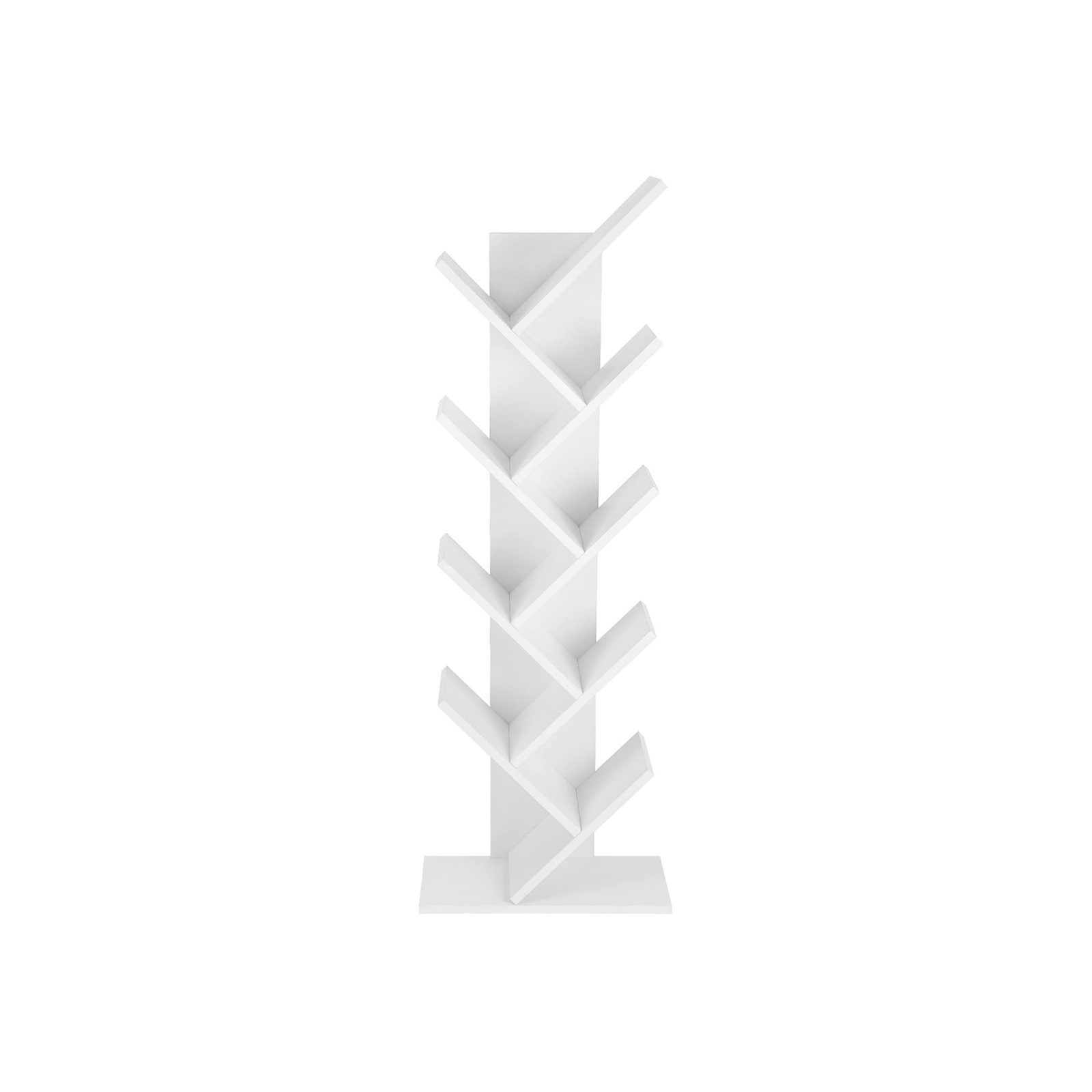 Vit bokhylla i trädform – 50x25x141,5 cm