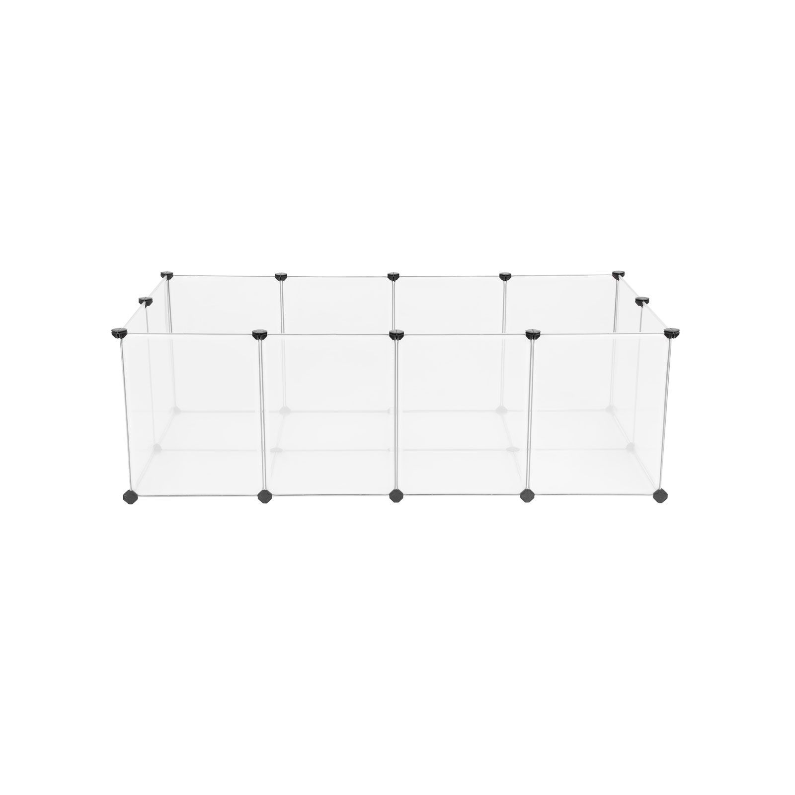 Transparent DIY-lekhage för husdjur 143 x 73 x 46 cm