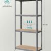 Heavy-duty hyllenhet för förråd/verkstad, 80 x 40 x 160 cm – grå, 520 kg