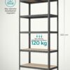 Heavy duty förrådshylla 600 kg – Grå, 100 x 50 x 200 cm