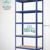 Heavy duty förvaringshylla 875 kg – Blå, 100 x 50 x 200 cm