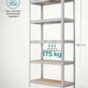Förvaringsställ med hög belastning – 90 x 40 x 180 cm, 875 kg, justerbara hyllor