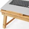 Justerbart laptopställ i bambu, fällbart 54,5 × 34,5 × 29 cm