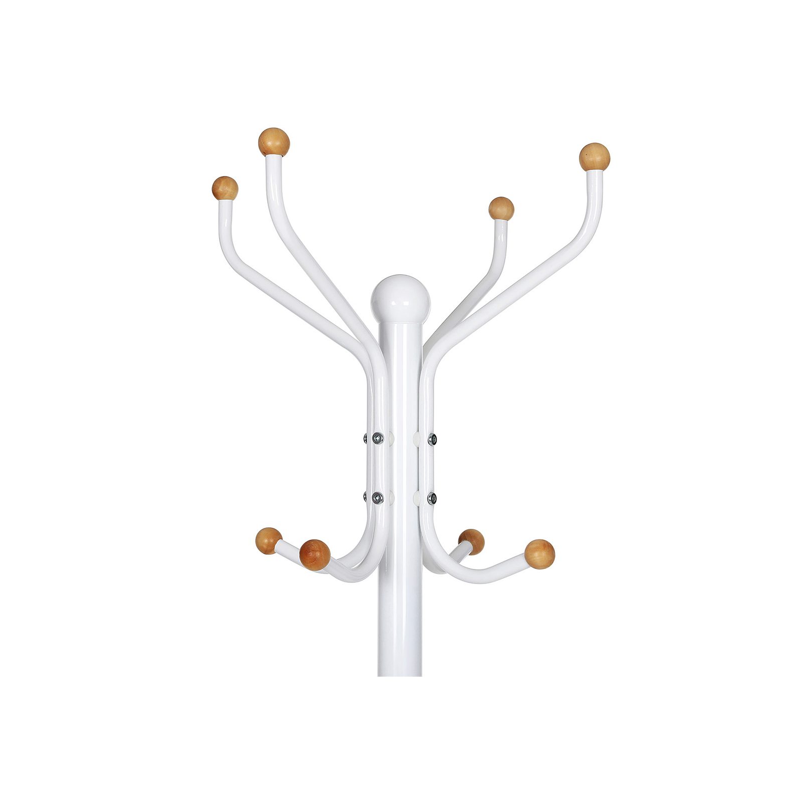 Tamburmajor i metall 182 cm – vit och ek