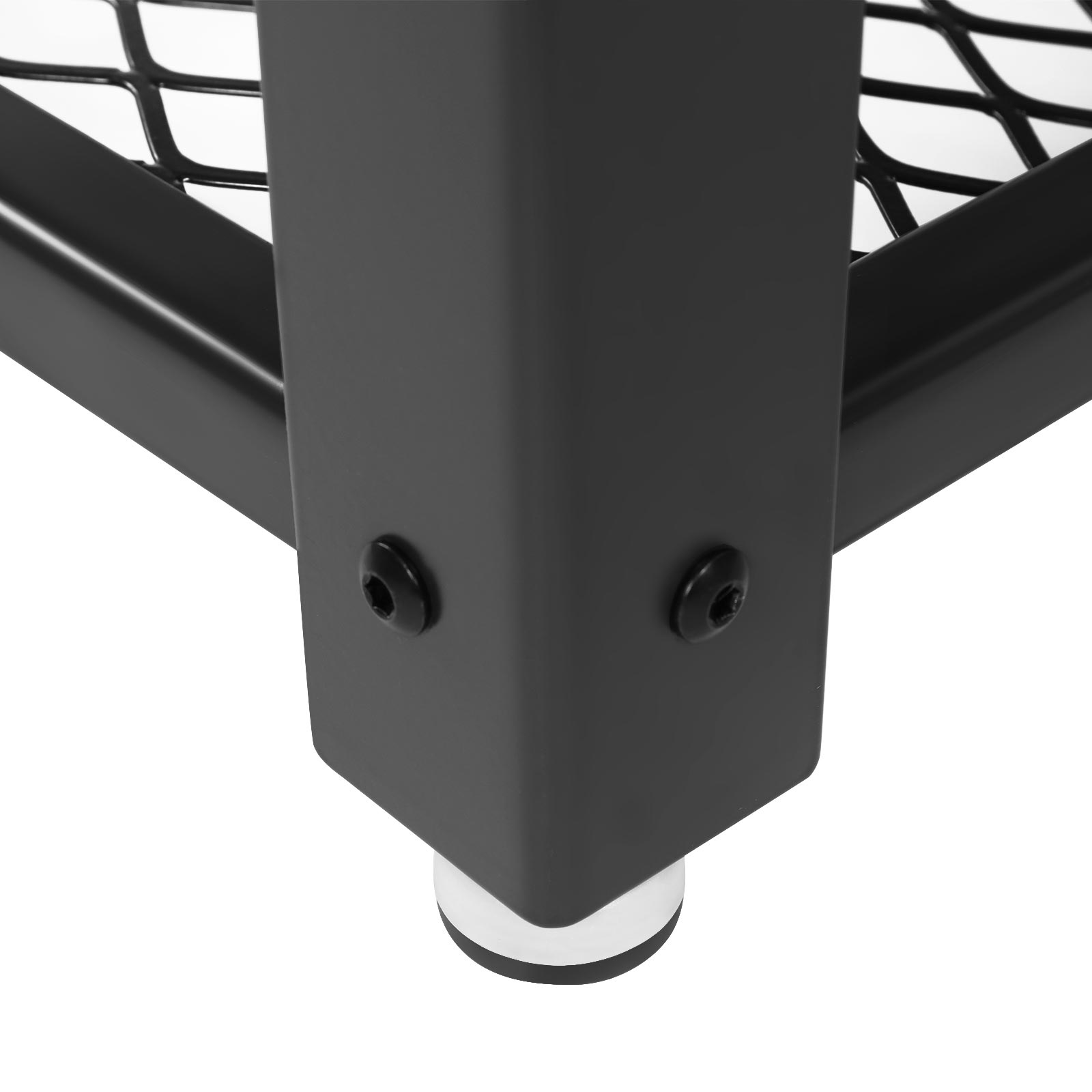 Soffbord i industridesign, tv-bord, vardagsrumsbord, TV-skåp med stor hylla, justerbara fötter, skyddar golvet, med metallram