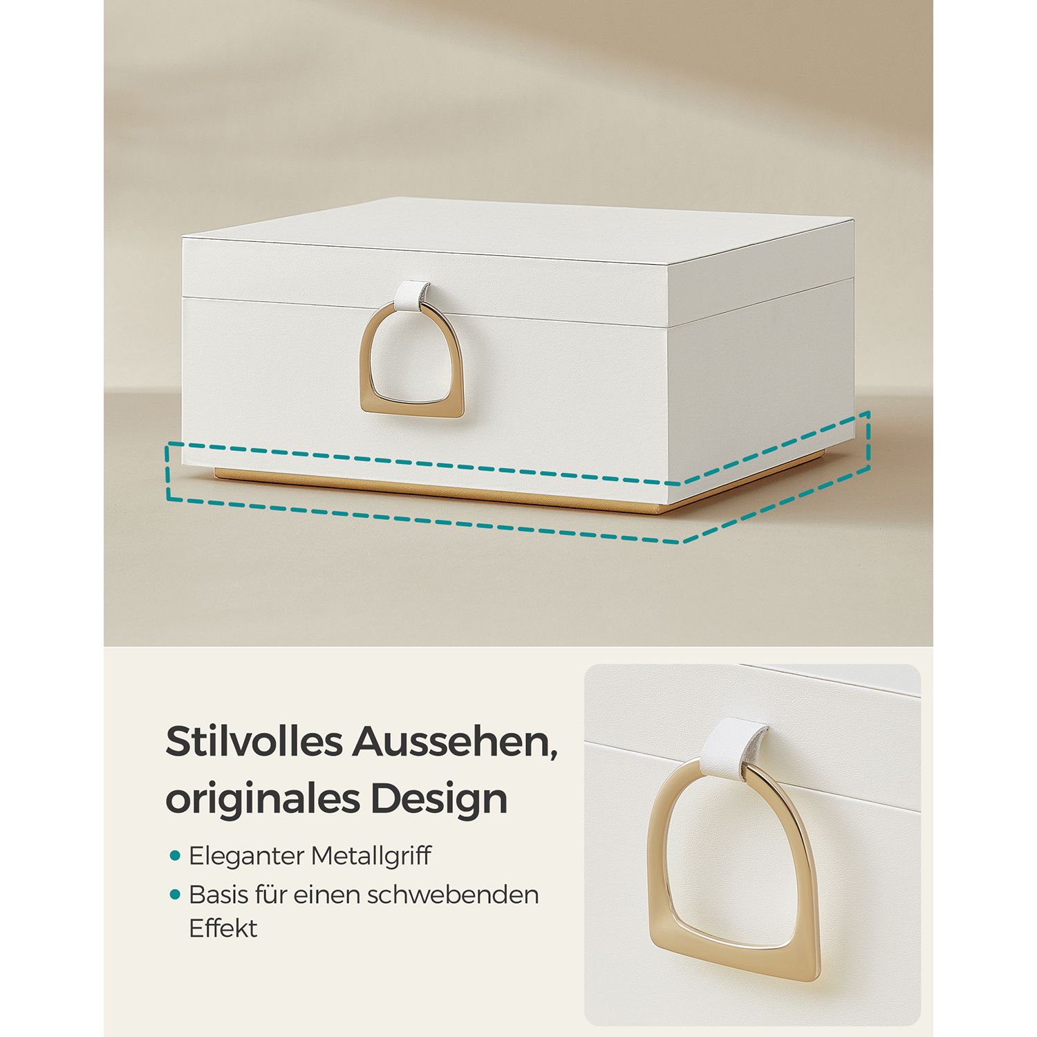 Smyckeskrin med svävande effekt, 20,5 × 24 × 11 cm