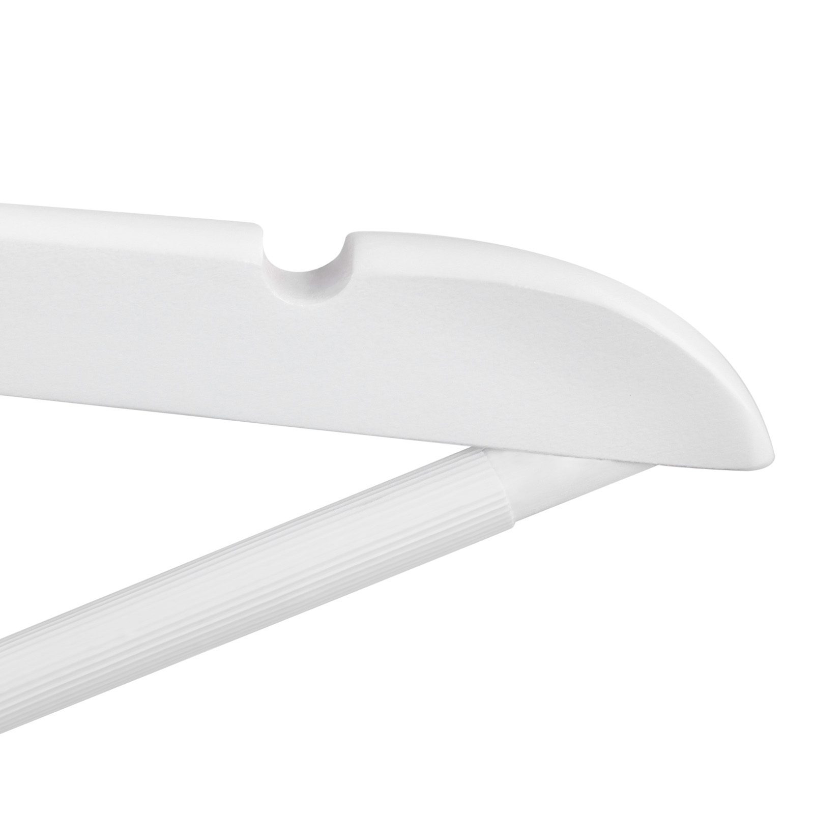 Vita trägalgar 20-pack med halkskydd på byxstång