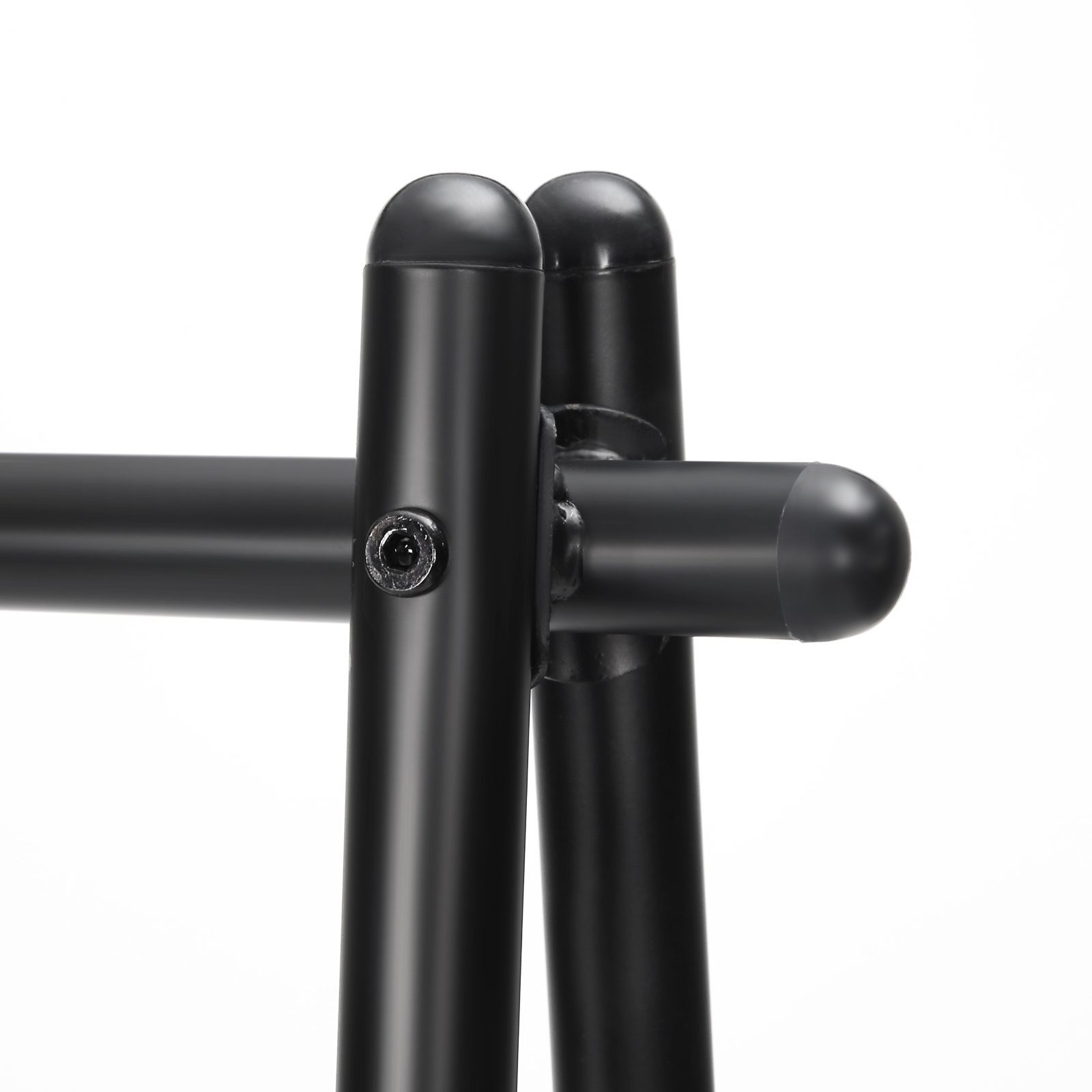 Klädställ på hjul med nedre hylla, 40 kg kapacitet, matt svart, 92,5 × 33,5 × 153 cm