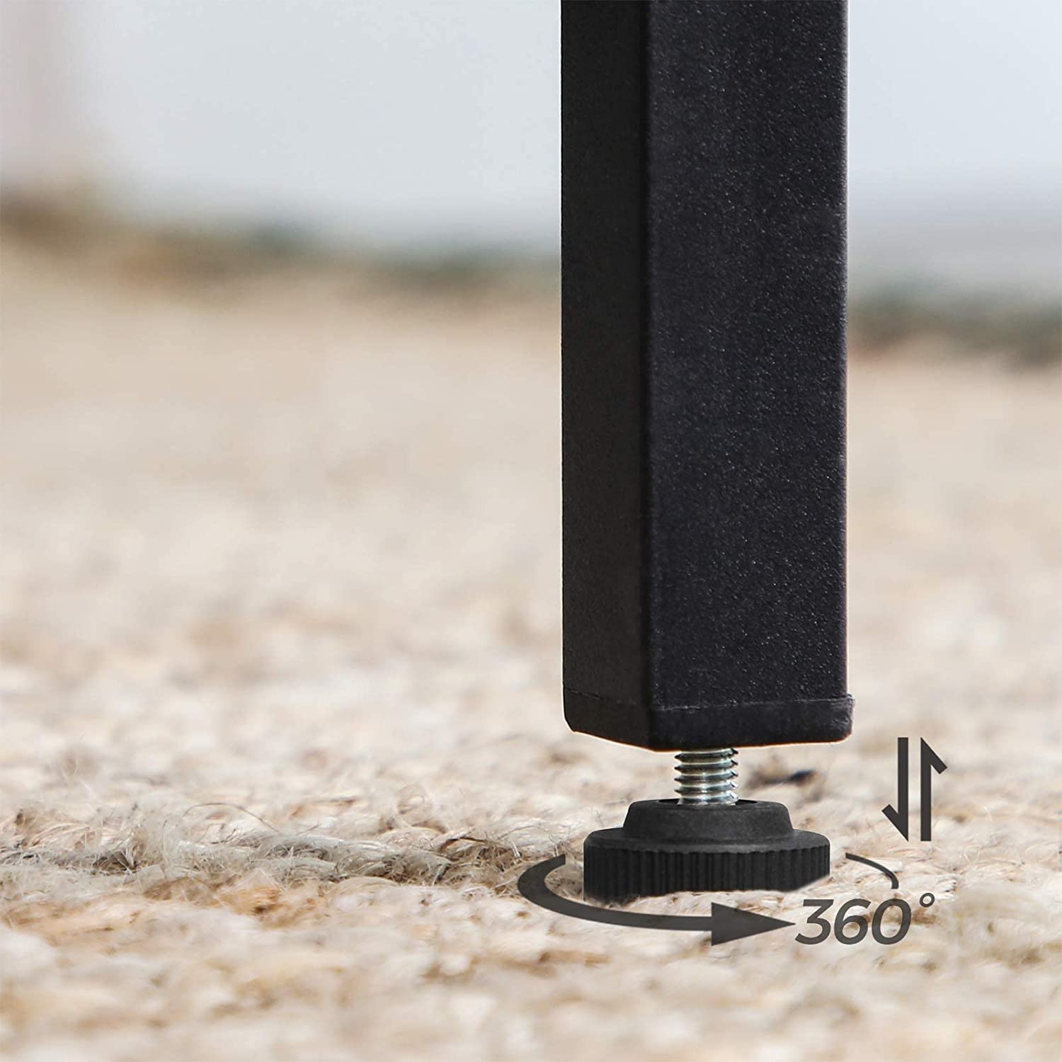 Barbord i industriell vintage-stil, 60 x 60 x 92 cm, brun-svart