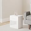 Vita sängbord 2-pack – Sidobord med låda och hyllfack, 28 x 39 x 41 cm