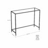 Smalt konsolbord – Glasskiva och metallram i svart, 100x35x80 cm