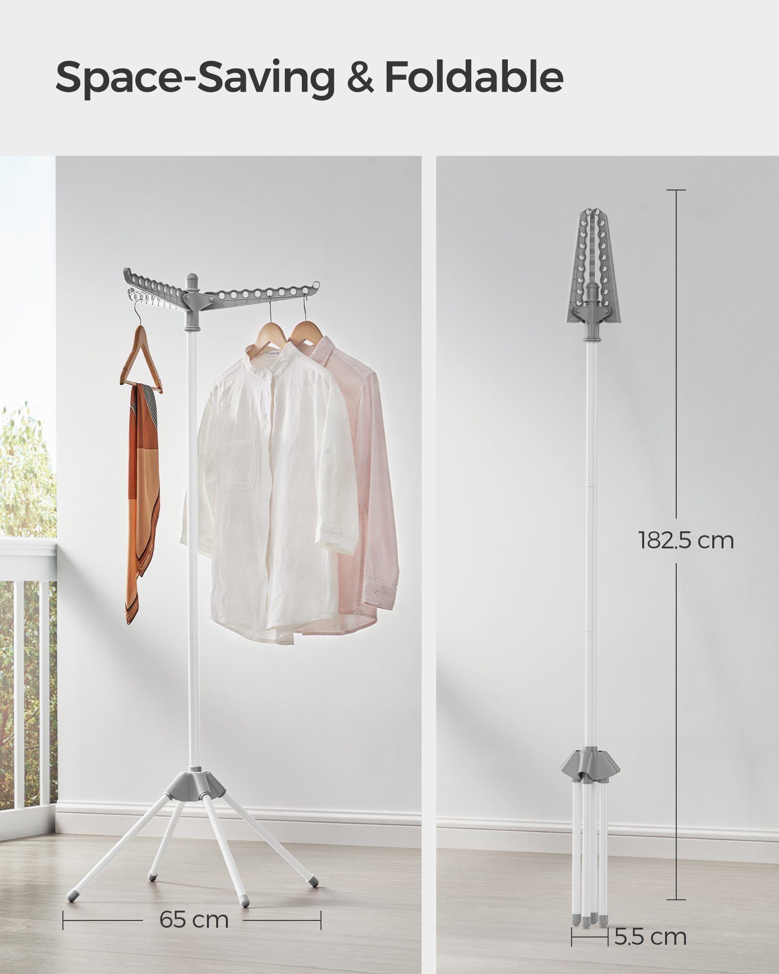 Hopfällbar torkställning (H: 150 cm)