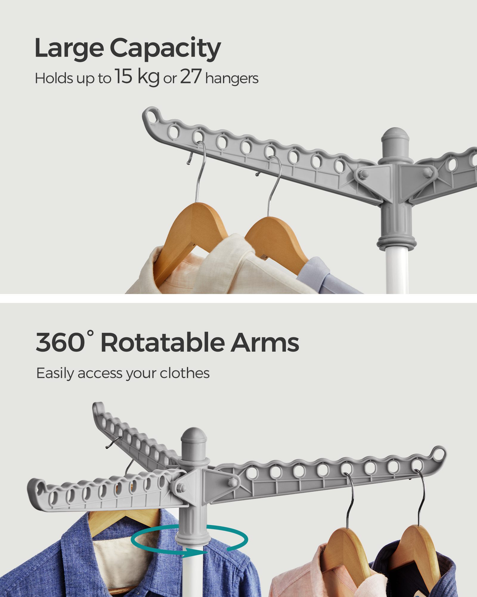 Hopfällbar torkställning (H: 150 cm)