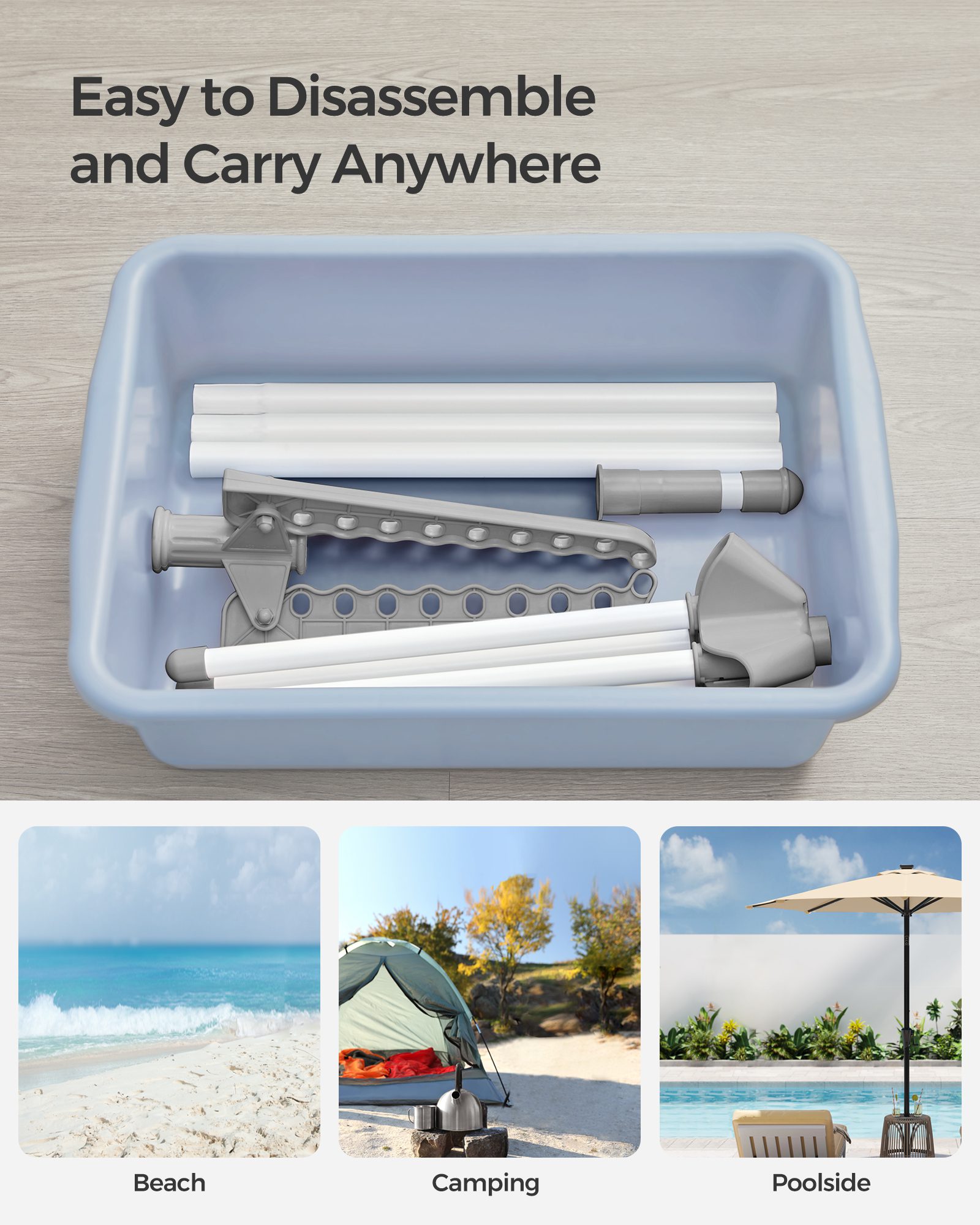 Hopfällbar torkställning (H: 150 cm)