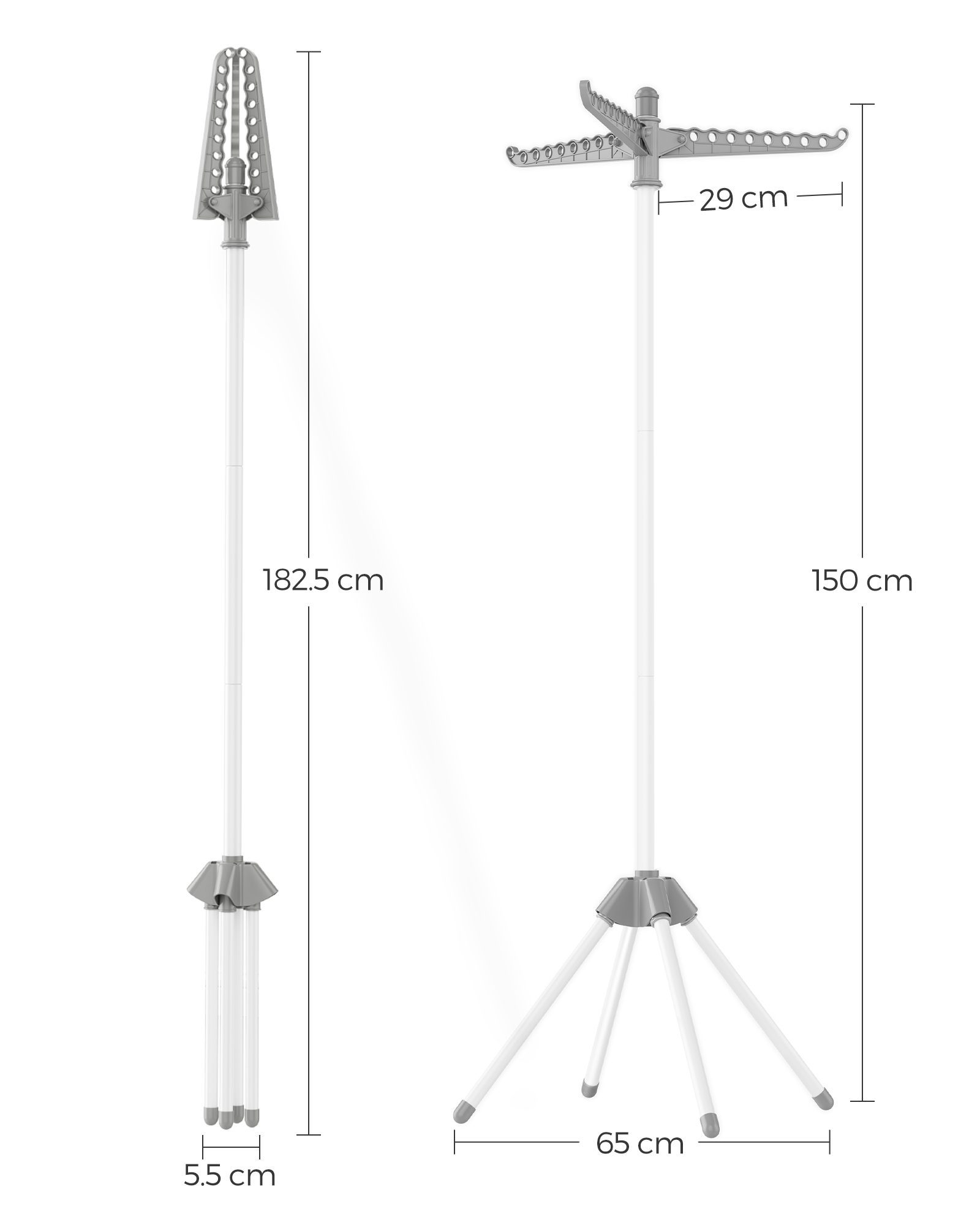 Hopfällbar torkställning (H: 150 cm)