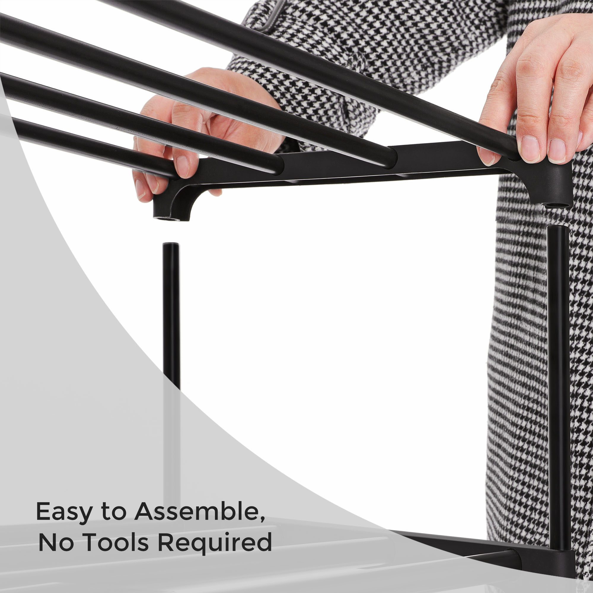 Skohylla i metall med 3 hyllor – skoförvaringsorganiserare