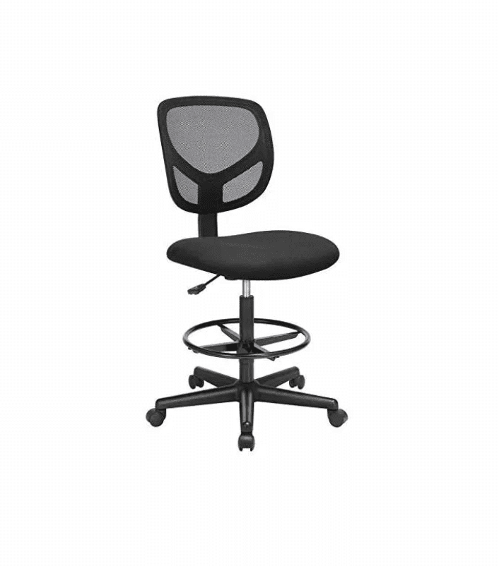 Ergonomisk Arbetsstol med Cirkulärt Fotstöd – Optimal Komfort och Flexibilitet