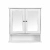 Spegelskåp med väggmontering för badrum – 56 × 13 × 58 cm