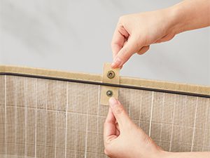 Bambu tvättkorg med lock, 150 L, ek, tvättbar påse med bärhandtag