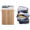 Bambu Tvättkorg XL 72 Liter – Tvättbar Innerpåse