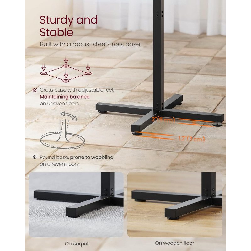 Barbord Rund Modell – Metallram i Svart, 60x60x105 cm
