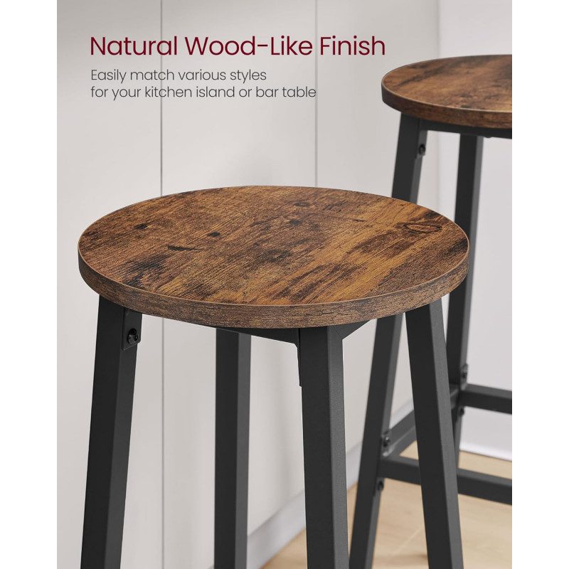 Barpallar 2-pack – Vintage Brun, Fotstöd, Sits 72 cm