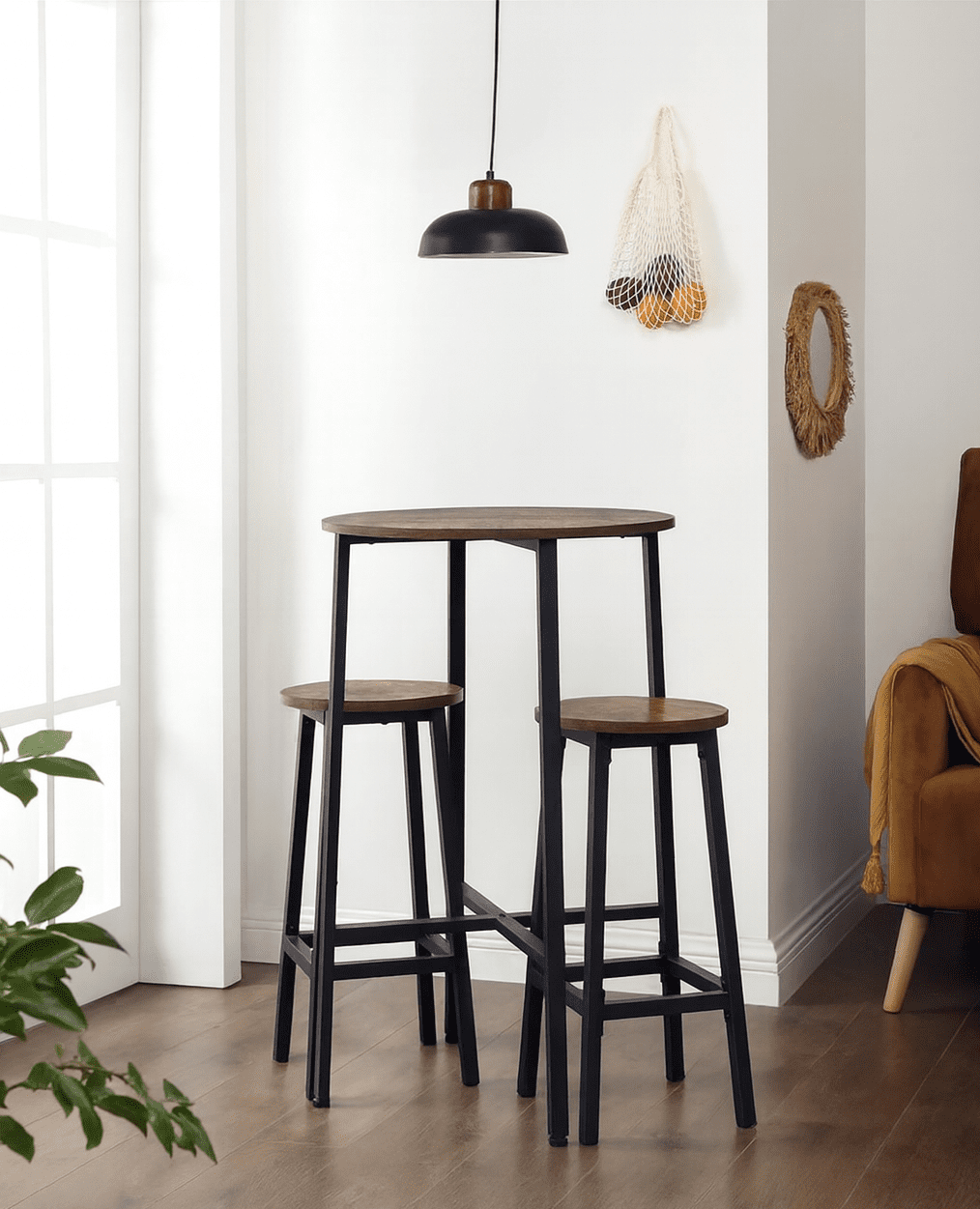 Barpallar 2-pack – Vintage Brun, Fotstöd, Sits 72 cm