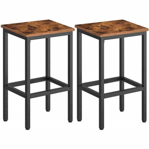 Barstol set - 2 st - Barpallar Vintage brun-svart