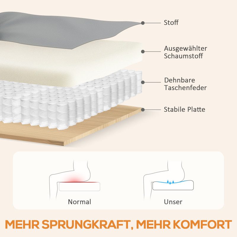 Elektrisk Massagestol Grå Läderblandning med 3D-Knådningsfunktion