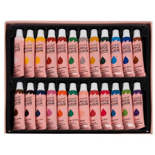 Akrylfärger 24-pack 12 ml – Färgsätt med Många Nyanser för Konst & Hobby - Bild 3