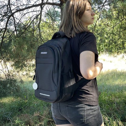 Ryggsäck 22 L – Vadderad Laptopryggsäck med Reflex, Svart - Bild 3