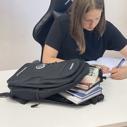 Ryggsäck 22 L – Vadderad Laptopryggsäck med Reflex, Svart - Bild 6