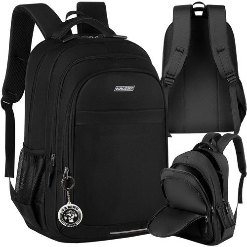 Ryggsäck 22 L – Vadderad Laptopryggsäck med Reflex, Svart