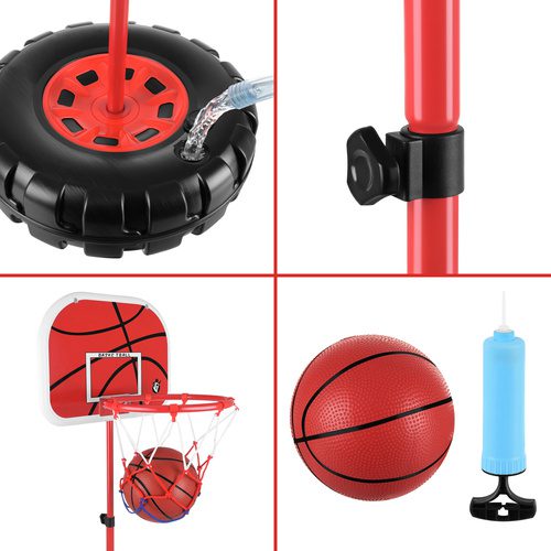 Basketkorg 170 cm – Justerbart Basketställ med Boll & Pump - Bild 4