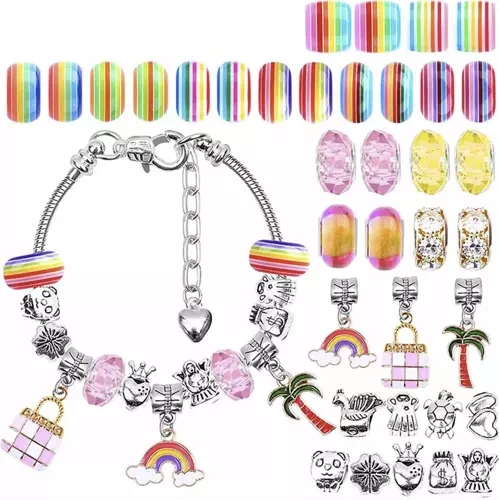 Pärlset 107 Delar – Smyckesset för Armband & Halsband med Förvaringslåda - Bild 9