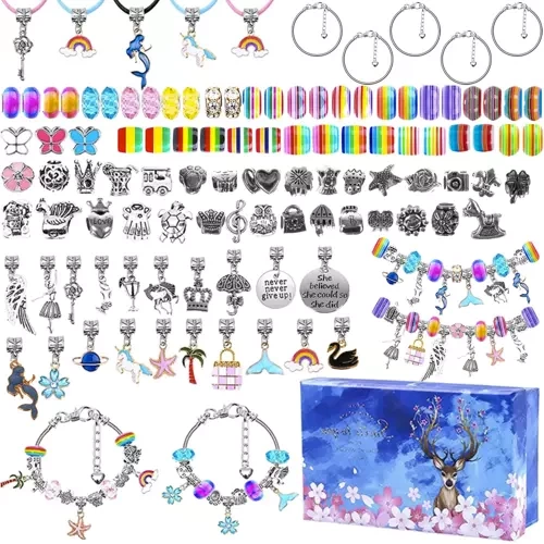 Pärlset 107 Delar – Smyckesset för Armband & Halsband med Förvaringslåda