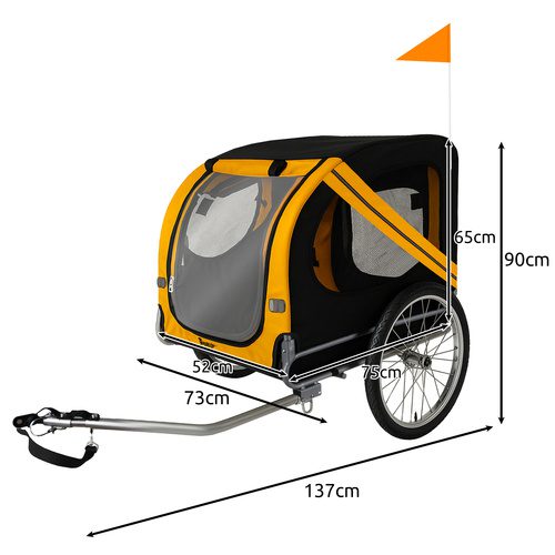 Alternative view of Cykelvagn för Hund & Katt – Husdjursvagn med 20" Hjul & Säkerhetsbälte