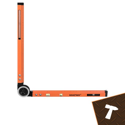 Justerbar Vinkelhake 3-i-1 500 mm – Gradskiva, Vattenpass & Passare - Bild 14