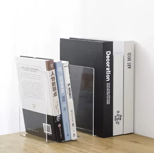 Bokstöd 6-pack – Transparenta Bokstöd i Akryl 18,5 cm - Bild 5